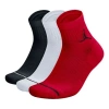 Air Jordan Nike Apparel Socks Men  Jumpman Qtr Socks 3 'black White Red' In Multi