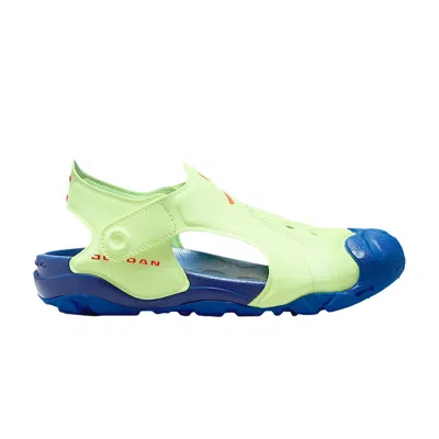 Pre-owned Air Jordan Otdr Sandal Ps 'barely Volt' | Green | Kid's Size 13
