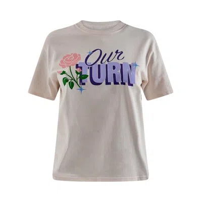 Pre-owned Air Jordan Our Turn Graphic Tee 'chalk' | White | Women's Size Xl