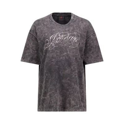 Pre-owned Air Jordan Oversized Crystal T-shirt 'off Black' | Women's Size Xl