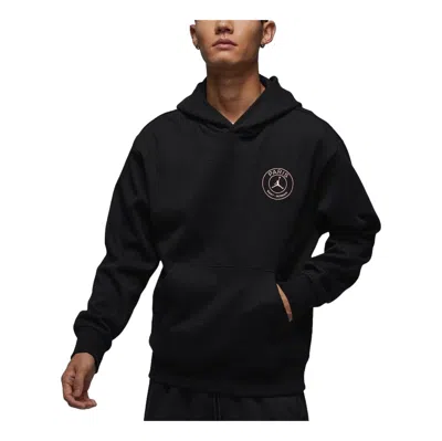 Air Jordan Paris Saint-germain Fleece Hoodie Asia Sizing 'off Noir Pink' In Black