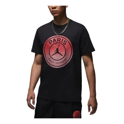 Air Jordan Paris Saint-germain Graphic T-shirt Asia Sizing 'off Noir' In Black