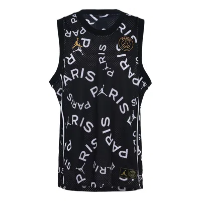 Air Jordan Paris Saint-germain Printing Basketball Tops Vest Black