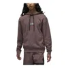 Air Jordan Paris Saint Germain Pullover Hoodie 'plum Eclipse Bright Crimson' In Brown