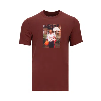 Pre-owned Air Jordan Photo T-shirt 'dark Pony/black' | Brown | Men's Size Xs