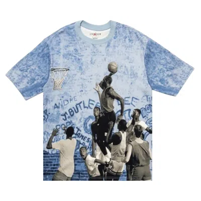 Pre-owned Air Jordan Playground Dunk Tee 'cirrus Blue/black' | Men's Size Xl