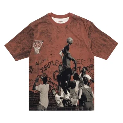 Pre-owned Air Jordan Playground Dunk Tee 'rust' | Red | Men's Size L