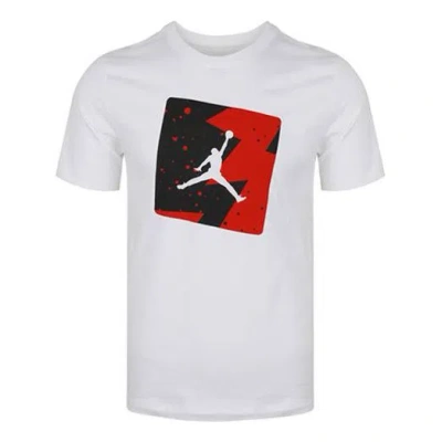 Air Jordan Poolside Chest Printing Short Sleeve White