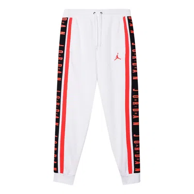 Air Jordan Printing Bundle Feet Basketball Fleece Lined Sports Long Pants White