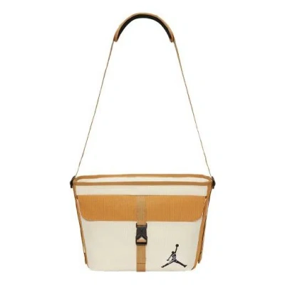 Air Jordan Printing Small Logo Buckle Splicing Contrasting Colors Shoulder Messenger Bag Yellow