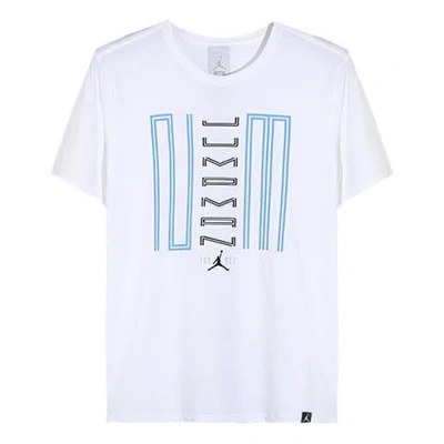 Air Jordan Printing Sports Short Sleeve In White