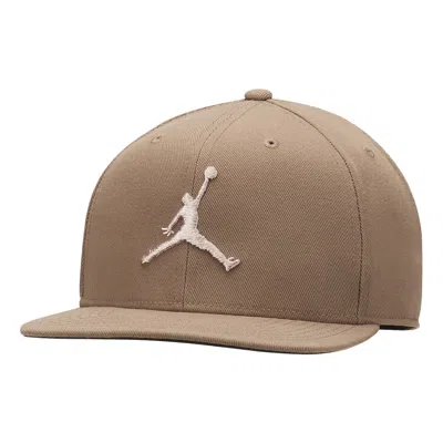 Air Jordan Pro Jumpman Snapback Hat 'khaki' In Brown