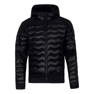 Air Jordan Protection Against Cold Stay Warm Hooded Down Jacket In Black