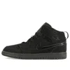 Air Jordan (ps)  1 Mid 'all Black'