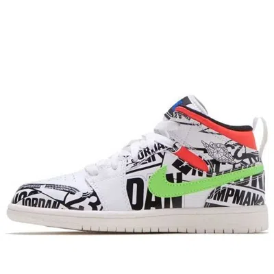 Air Jordan (ps)  1 Mid 'all Over Logos' In Multi