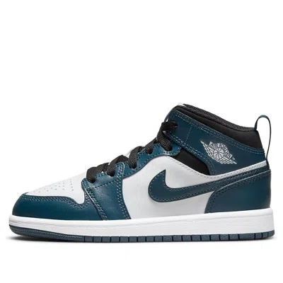 Air Jordan (ps)  1 Mid 'armory Navy' In Green
