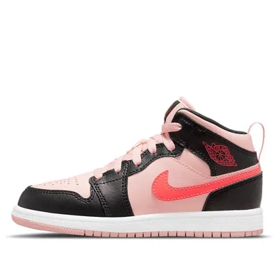 Air Jordan (ps)  1 Mid 'black Pink Crimson' In Multi