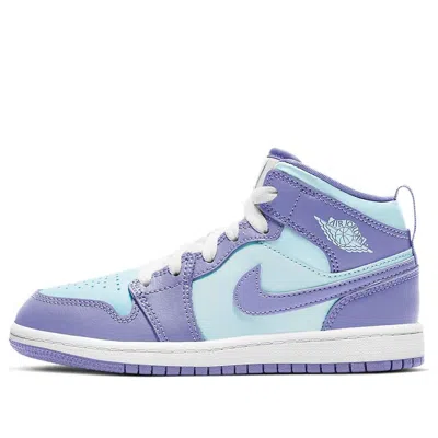 Air Jordan (ps)  1 Mid 'purple Pulse Glacier Blue'