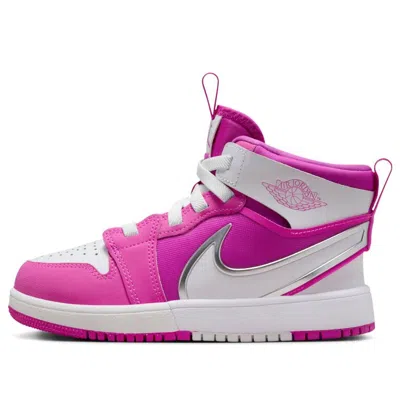 Air Jordan (ps)  1 Mid Rm Easyon 'fire Pink White'