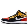 Air Jordan (ps)  1 Mid Se 'amarillo Team Orange' In Black