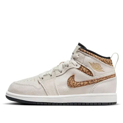 Air Jordan (ps)  1 Mid Se 'brown Elephant'