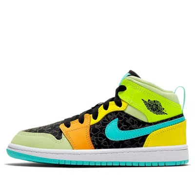 Air Jordan (ps)  1 Mid Se 'clover' In Multi