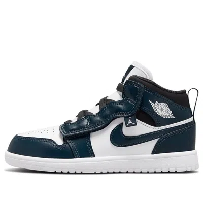 Air Jordan (ps)  1 Mid 'white Armory Navy' In Blue