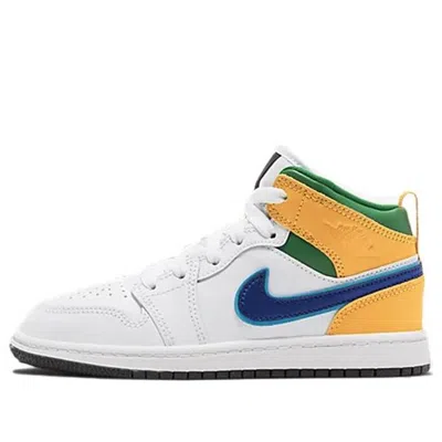 Air Jordan (ps)  1 Mid 'white Court Purple Teal'