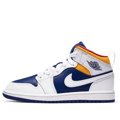 Air Jordan (ps)  1 Mid 'white Dark Blue'