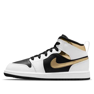 Air Jordan (ps)  1 Mid 'white Gold' In Multi