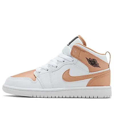 Air Jordan (ps)  1 Mid 'white Rose Gold'