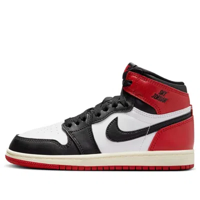 Air Jordan (ps)  1 Retro High Og 'black Toe Reimagined' In Red