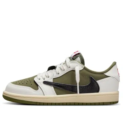 Air Jordan (ps)  1 Retro Low Og Sp X Travis Scott 'medium Olive' In Multi
