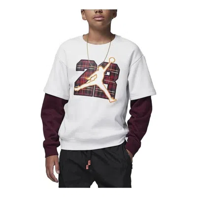 Air Jordan (ps)  23 2fer Crew Top 'phantom' In White