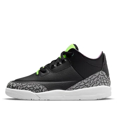 Air Jordan (ps)  3 Retro 'electric Green' In Black