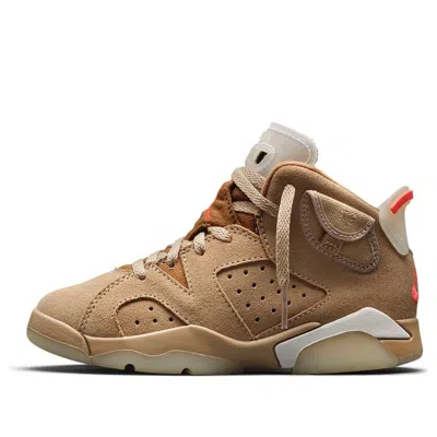 Air Jordan (ps)  6 Retro X Travis Scott 'british Khaki' In Brown