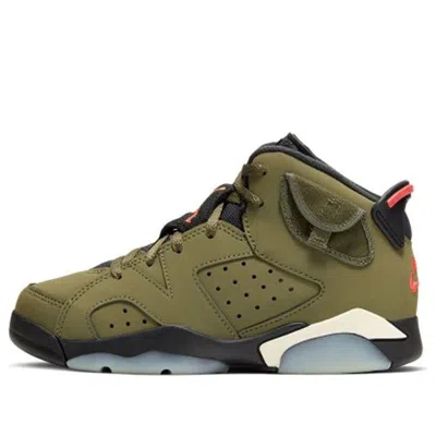 Air Jordan (ps)  6 Retro X Travis Scott 'olive' In Multi