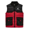 Air Jordan (ps)  Blocked Down Vest 'gym Red' In Black