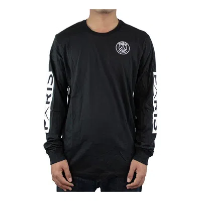 Air Jordan Psg Alphabet Printing Long Sleeves In Black
