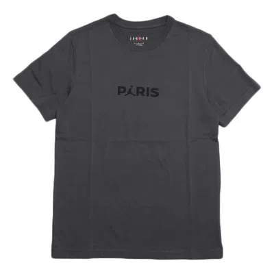 Air Jordan Psg Club T-shirt 'black Grey' In Gray