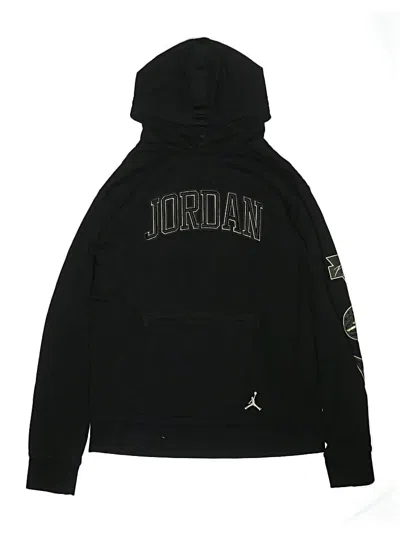 Pre-owned Air Jordan Kids' Pullover Hoodie In Black