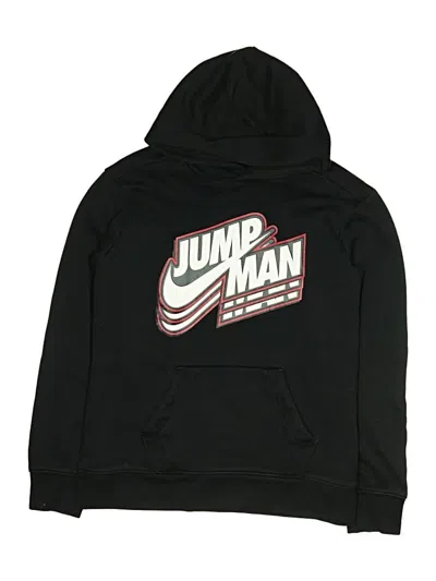 Pre-owned Air Jordan Kids' Pullover Hoodie In Black