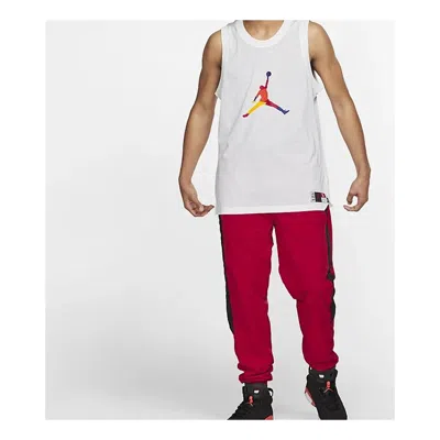 Air Jordan Rainbow Large Men's Jersey Sleeveless Vest Men's White