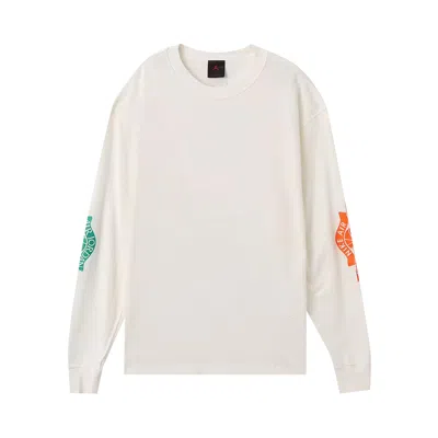Pre-owned Air Jordan Rare Air Long-sleeve T-shirt 'sail/brilliant Orange' | White | Men's Size L