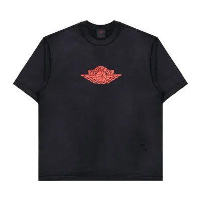 Pre-owned Air Jordan Rare Air Tee 'black Chile Red' | Men's Size L