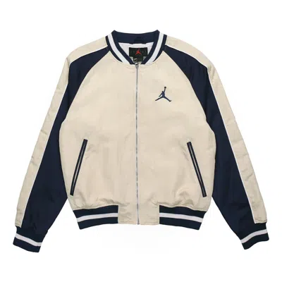 Air Jordan Remastered Souvenir Casual Sports Baseball Uniform Jacket White In Neutral