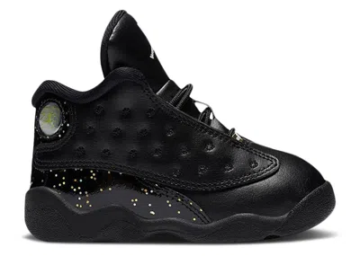 Air Jordan Babies'  Retro 13 Td 'gold Glitter' In Black