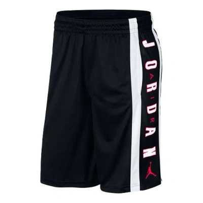 Air Jordan Rise Contrasting Colors Alphabet Printing Sports Shorts Black