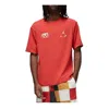 Air Jordan Round Neck Pullover Brand Pattern Alphabet Short Sleeve T-shirt Men's Clay Red