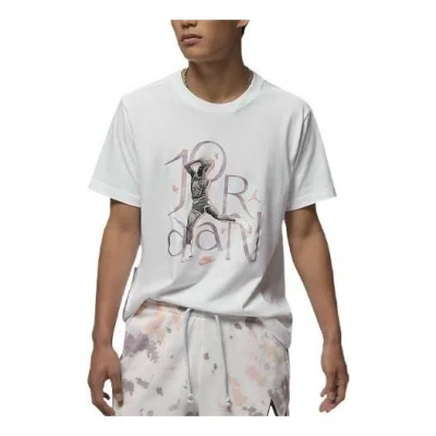 Air Jordan Round Neck Pullover Short Sleeve T-shirt Men's White